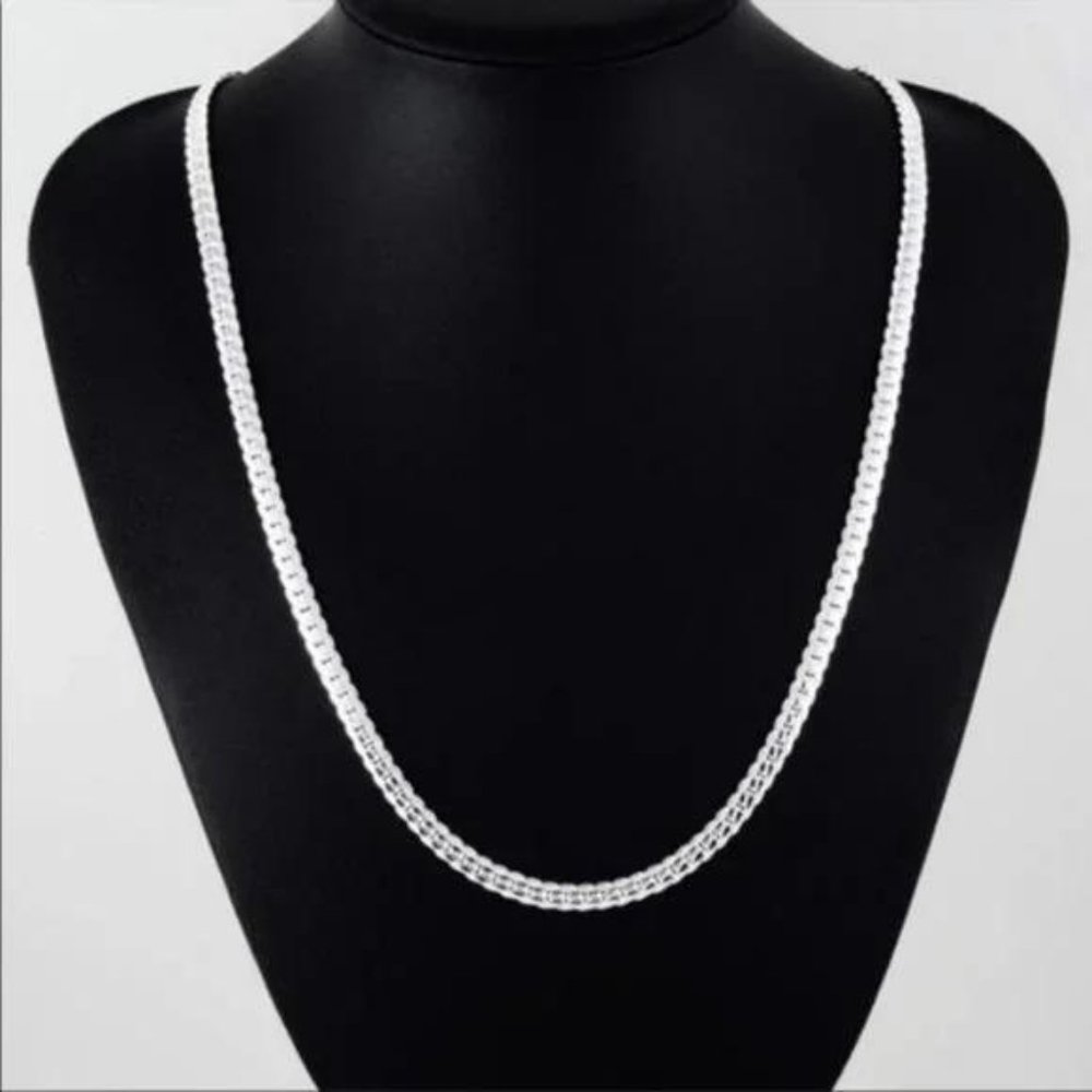 NEW “20” 925 STERLING SILVER SNAKE CHAIN NECKLACE - Picture 4 of 5